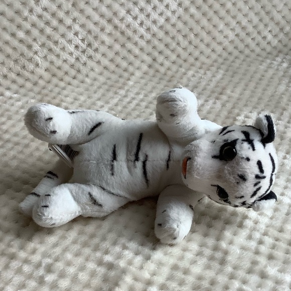 Adventure Planet Plush White Striped Tiger Cub Stuffed Animal Toy - Picture 2 of 16